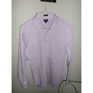 J.Crew Performance Slim Fit Lilac Check Dress Shirt Mens L